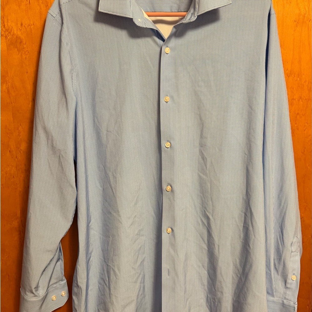 Perry‎ Ellis Light Blue Long-Sleeve Dress Shirt